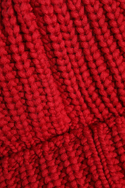Dolce & Gabbana Red Solid Wool Knitted Winter Beanie Hat