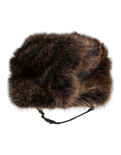 Bob en fourrure marron Dolce &amp; Gabbana pour femme