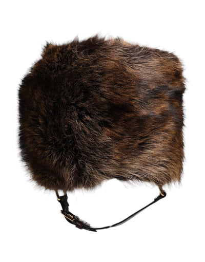 Bob en fourrure marron Dolce &amp; Gabbana pour femme