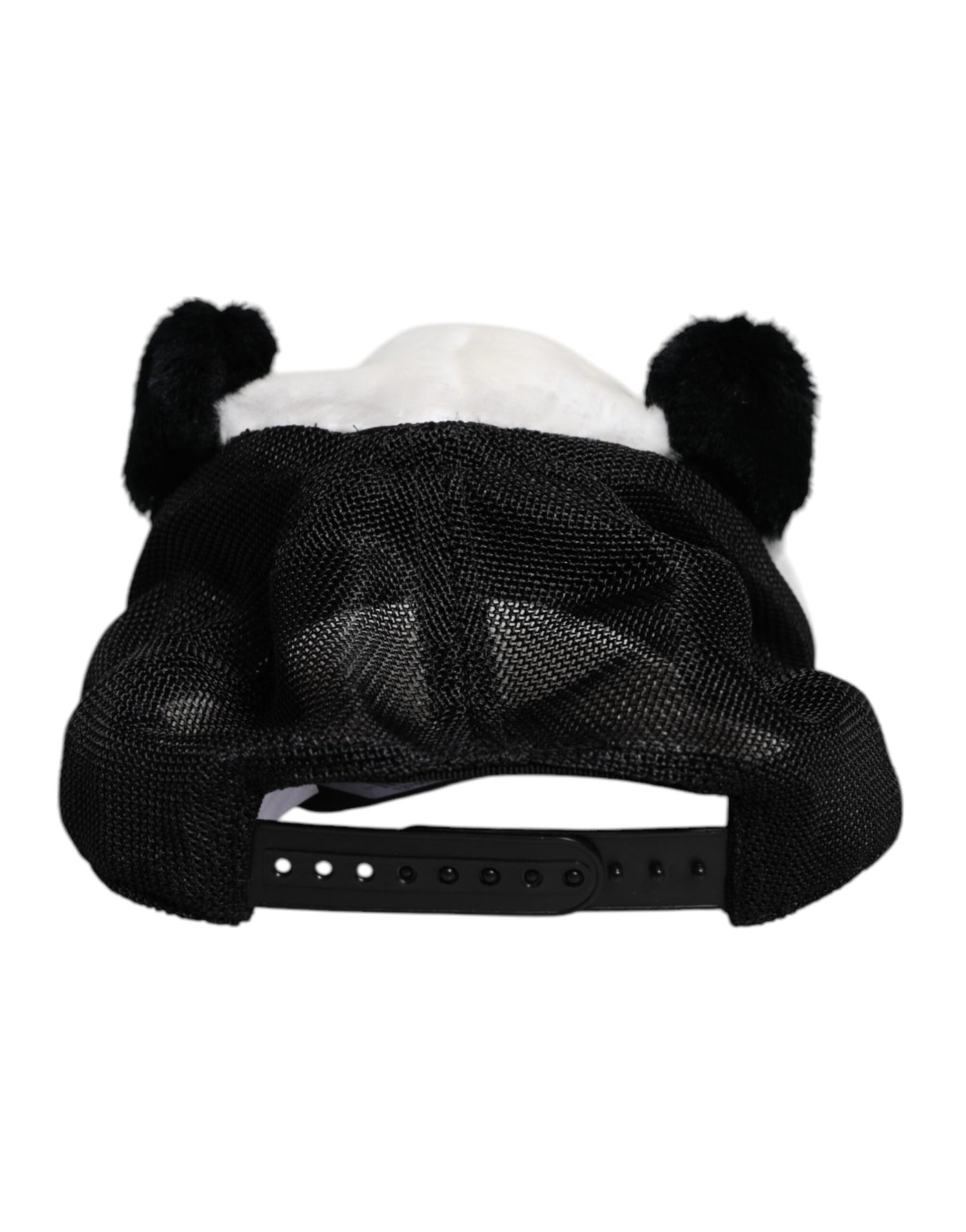 Casquette de baseball Dolce &amp; Gabbana en fourrure de panda noire et blanche pour femme