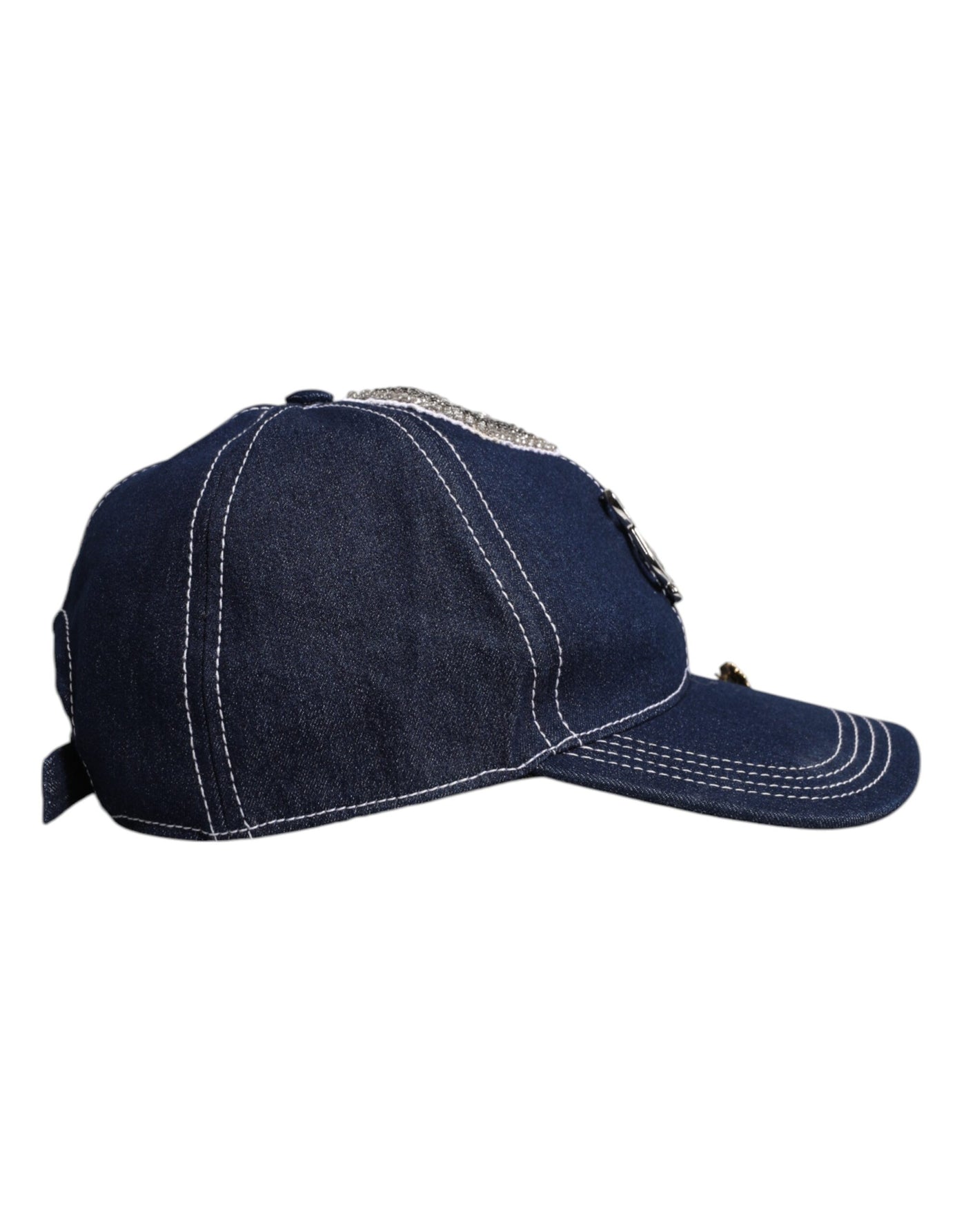 Casquette de baseball Dolce &amp; Gabbana ornée de cristaux bleus