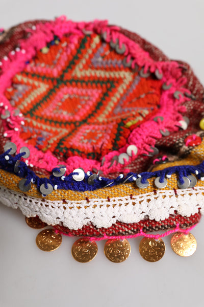 Dolce & Gabbana Multicolor Floral Sequin Knitted Embellished Hat