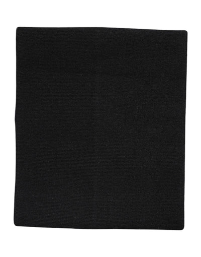 Dolce &amp; Gabbana Zwarte Kasjmier Gebreide Nekwarmer Foulard Sjaal