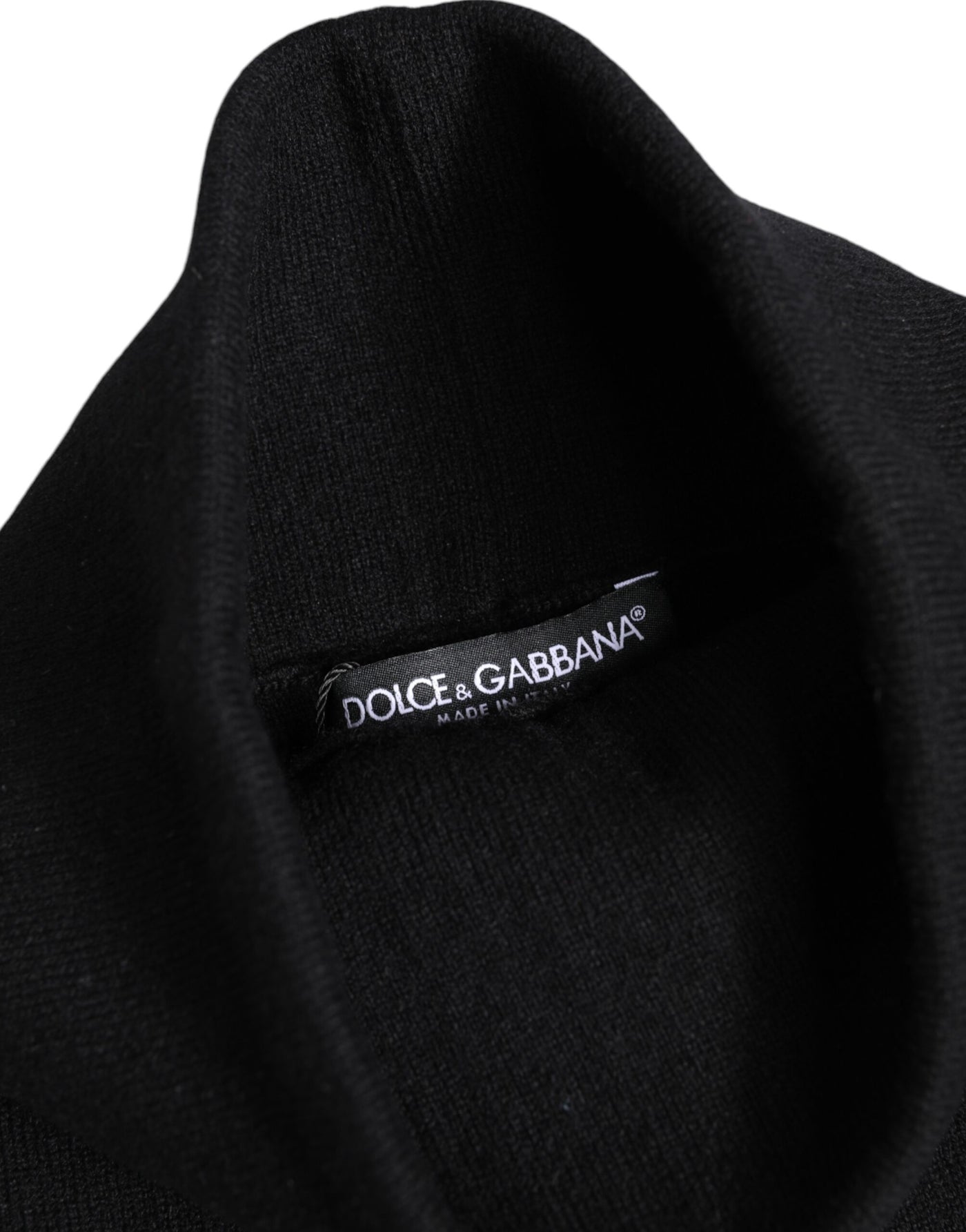 Dolce &amp; Gabbana Zwarte Kasjmier Gebreide Nekwarmer Foulard Sjaal