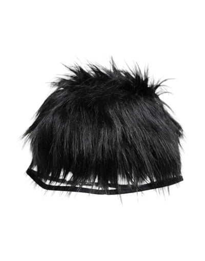 Bob en fausse fourrure noire Dolce &amp; Gabbana