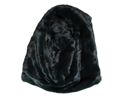 Bonnet en fourrure de belette noire Dolce &amp; Gabbana pour femme