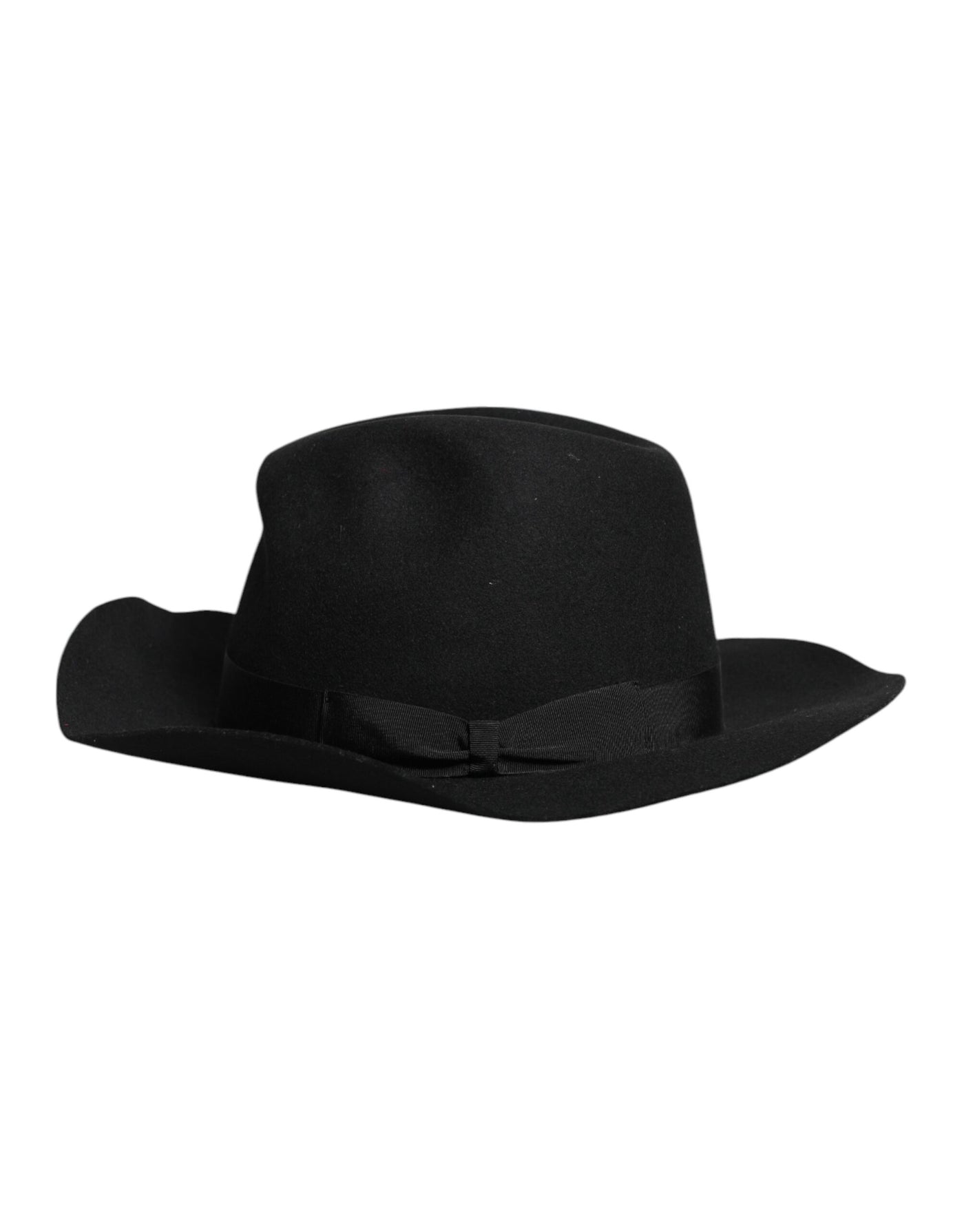Chapeau Fedora Trilby noir à large bord Dolce &amp; Gabbana