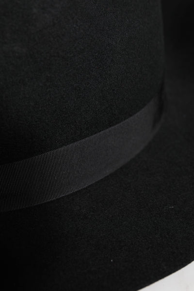 Chapeau Fedora Trilby noir à large bord Dolce &amp; Gabbana