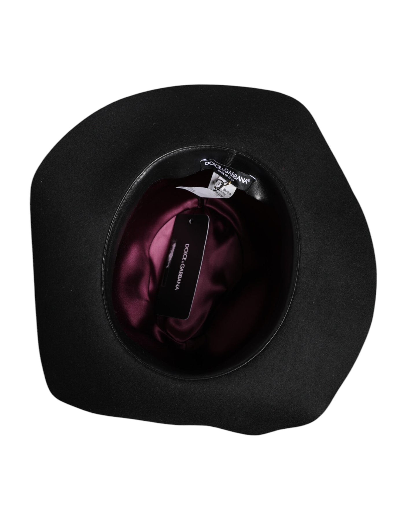 Chapeau Fedora Trilby noir à large bord Dolce &amp; Gabbana