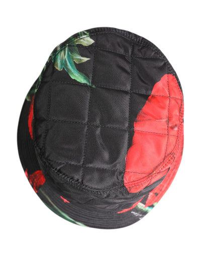 Chapeau seau à large bord Dolce &amp; Gabbana multicolore avec plaque DG