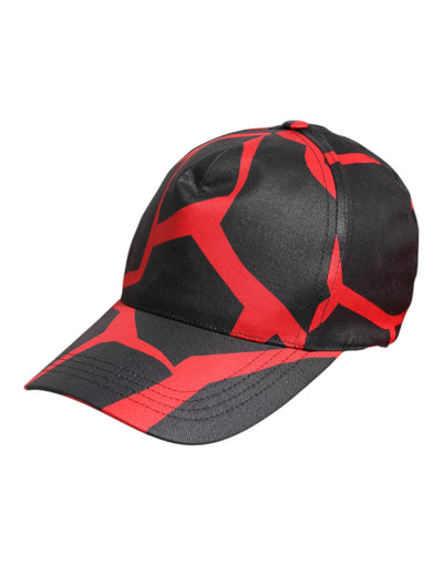 Dolce &amp; Gabbana rode zwarte kant tule katoenen baseballpet