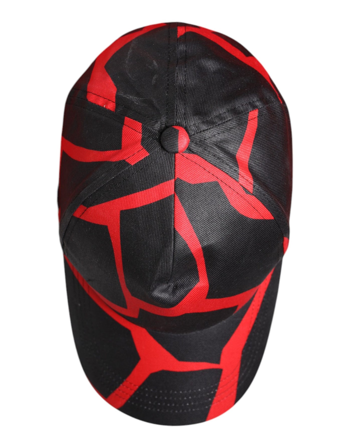 Dolce &amp; Gabbana rode zwarte kant tule katoenen baseballpet