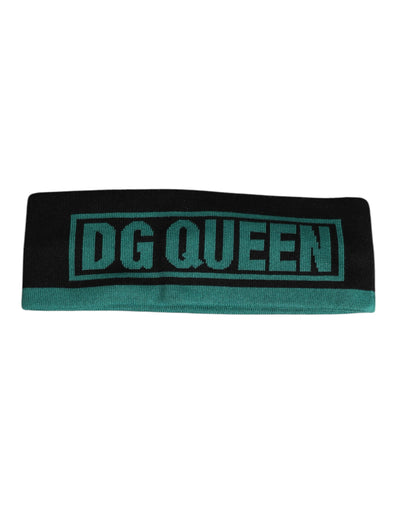 Chapeau bandeau en tricot de soie noire Dolce &amp; Gabbana DG Queen