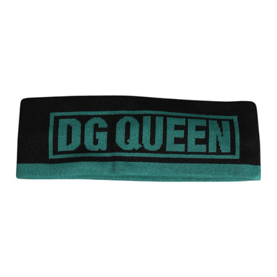 Chapeau bandeau en tricot de soie noire Dolce &amp; Gabbana DG Queen