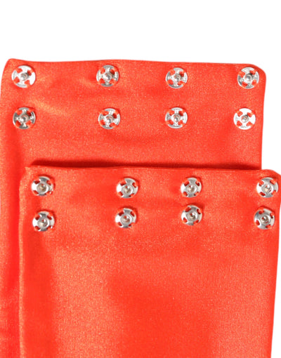 Dolce &amp; Gabbana Oranje Nylon Stretch Dames Nekwarmer Sjaal