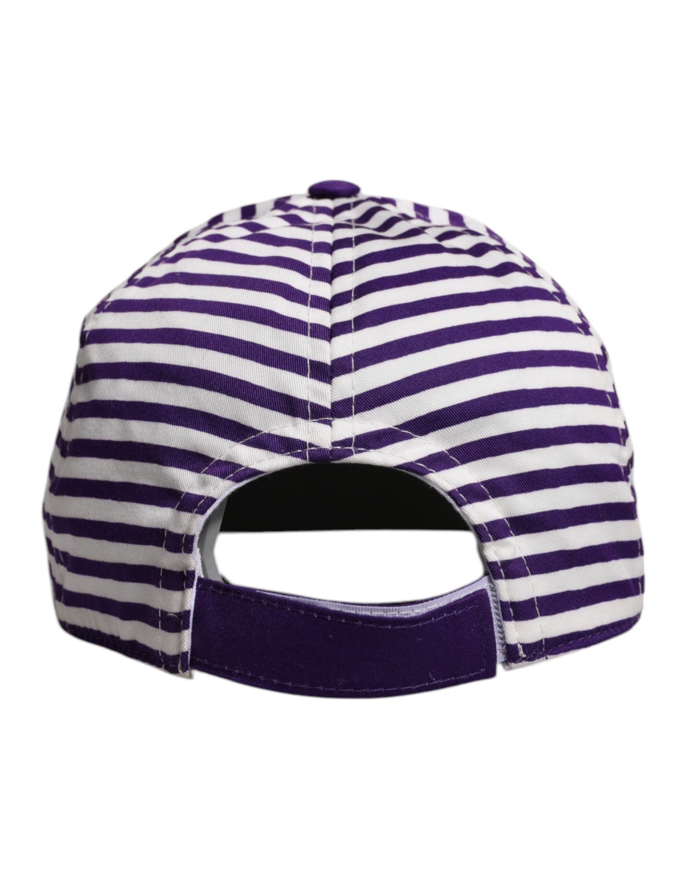 Casquette de baseball Dolce &amp; Gabbana en coton à rayures blanches et violettes pour femme