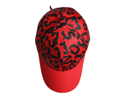 Casquette de baseball Dolce &amp; Gabbana en coton rouge à 6 panneaux pour femme