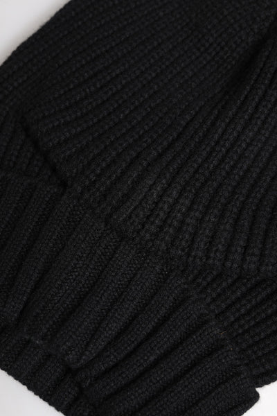 Bonnet d'hiver tricoté en cachemire noir Dolce &amp; Gabbana
