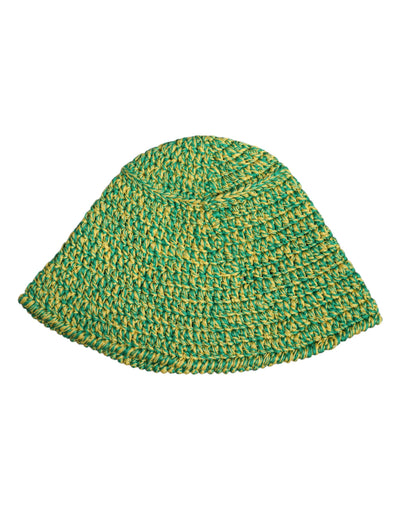 Dolce &amp; Gabbana Groene Katoenen Haak DG Logo Bucket Hat