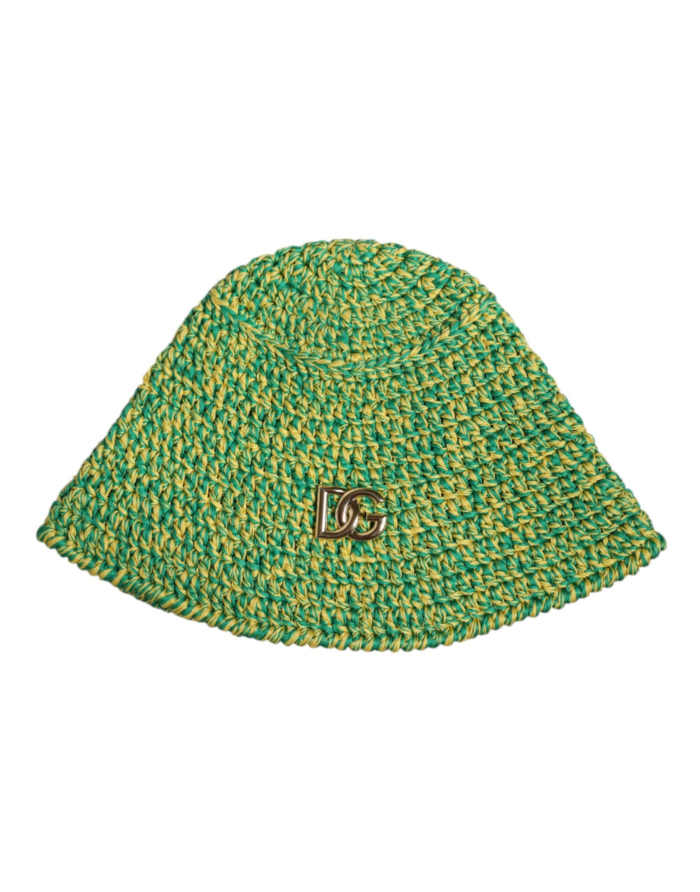 Dolce &amp; Gabbana Groene Katoenen Haak DG Logo Bucket Hat