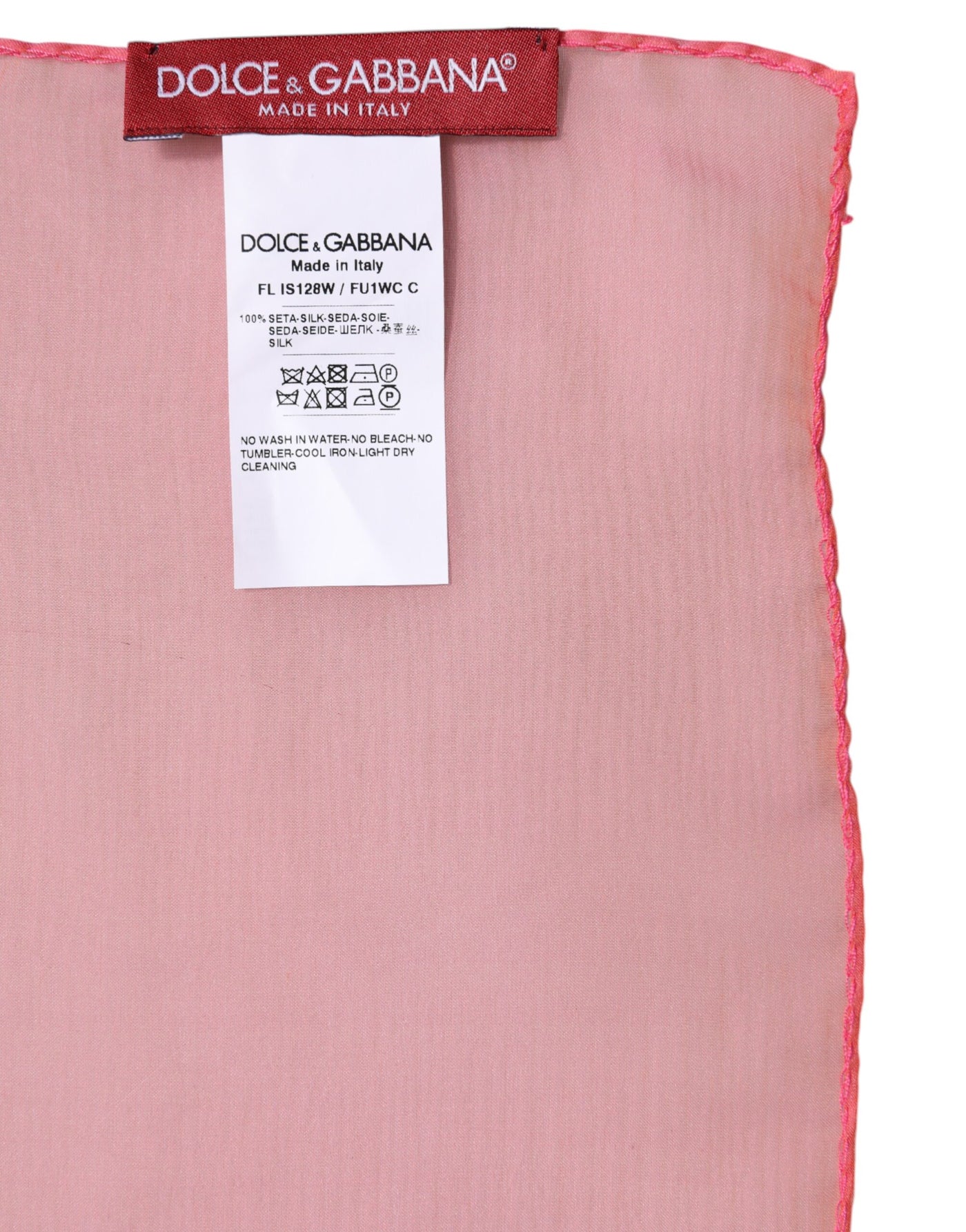 Dolce &amp; Gabbana Roze Zijden Rechthoekige Dames Wikkelsjaal