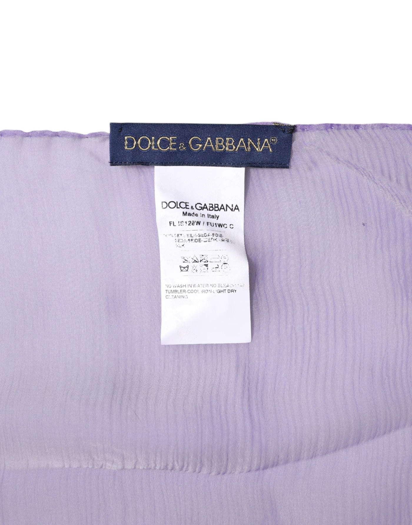 Dolce &amp; Gabbana Paarse Zijden Rechthoekige Wikkelsjaal