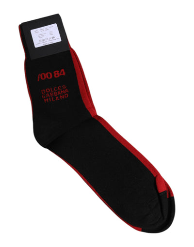 Chaussettes mi-mollet Dolce &amp; Gabbana en nylon noir avec logo DG pour homme