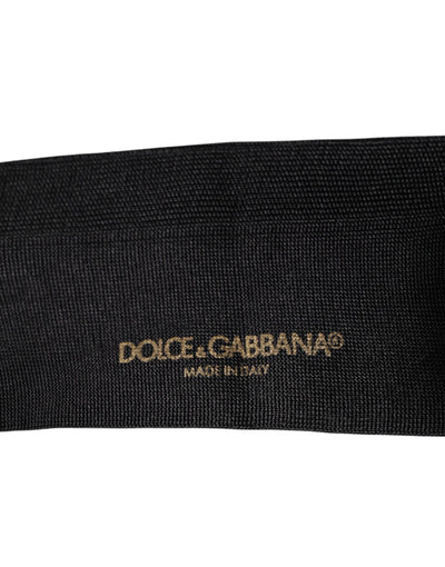 Chaussettes mi-mollet en coton noir Dolce &amp; Gabbana pour homme avec logo DG