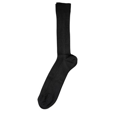 Chaussettes mi-mollet en coton noir Dolce &amp; Gabbana pour homme avec logo DG