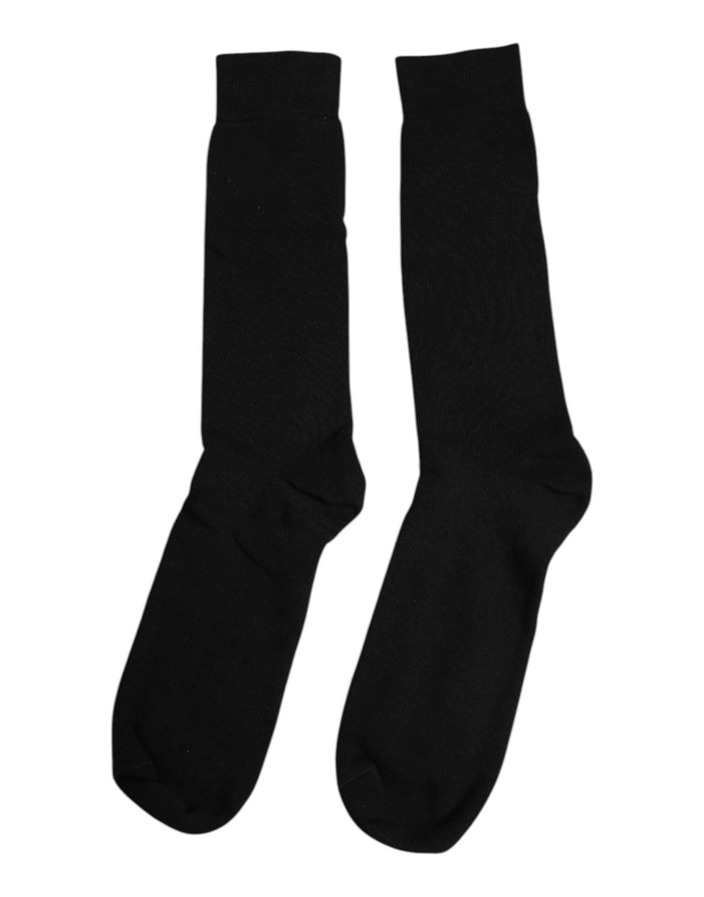 Chaussettes mi-mollet noires en coton uni Dolce &amp; Gabbana pour homme