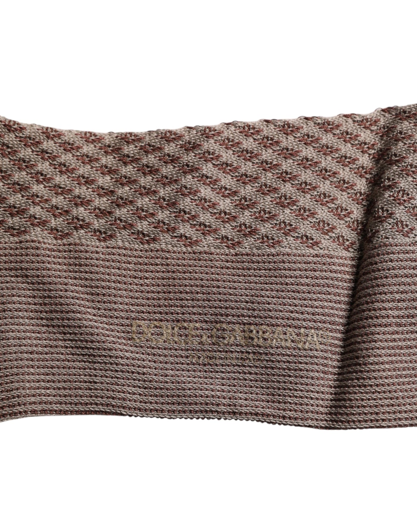 Chaussettes mi-mollet marron unies Dolce &amp; Gabbana pour homme avec logo DG