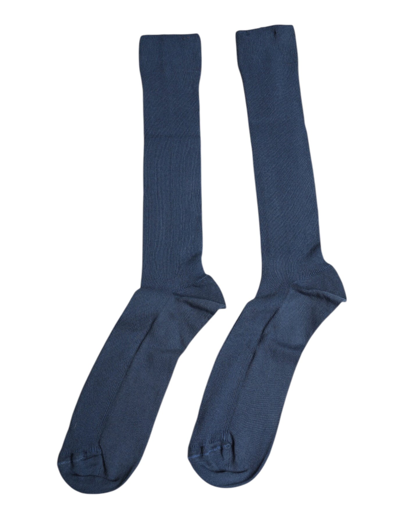 Chaussettes mi-mollet en coton bleu Dolce &amp; Gabbana avec logo DG