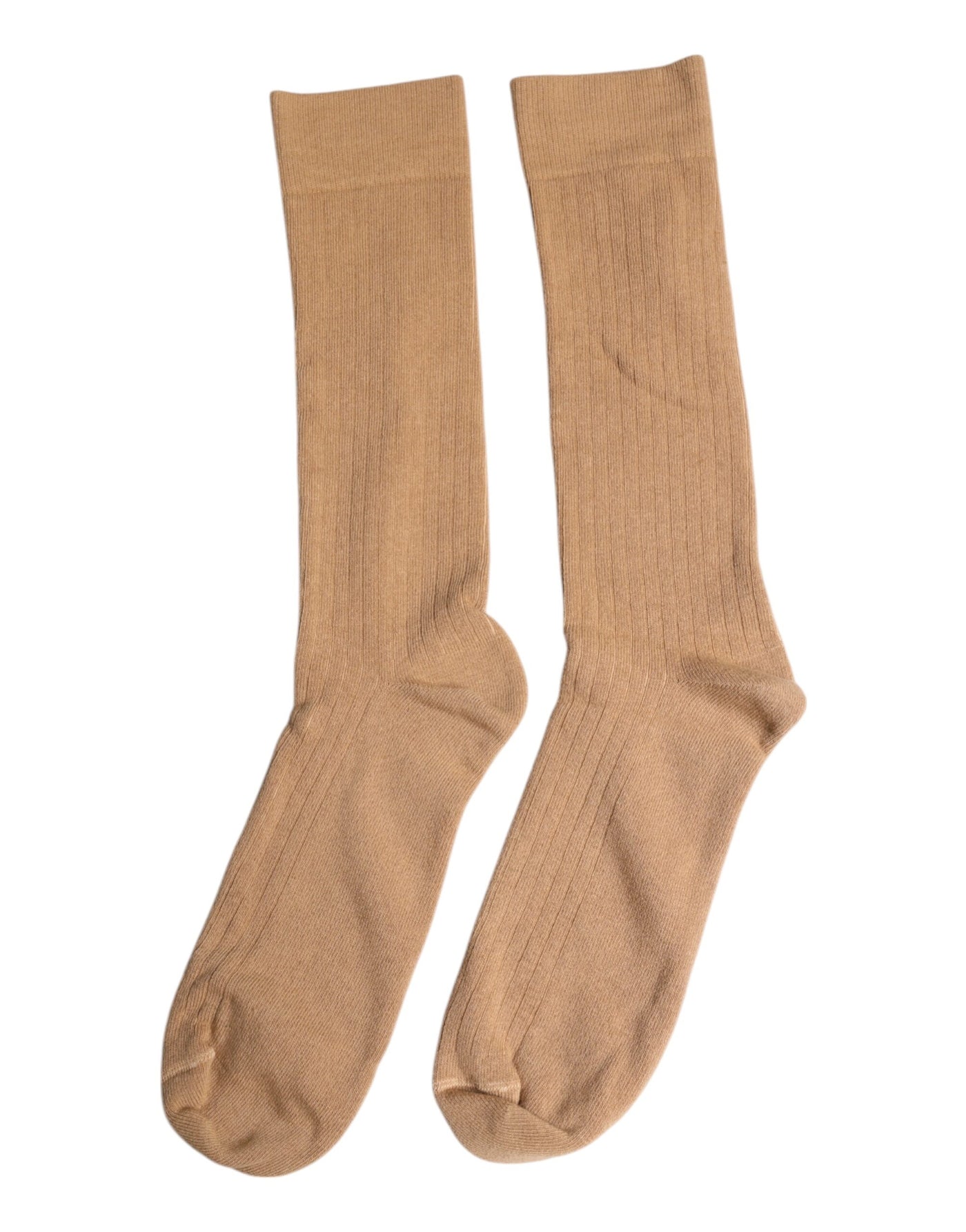 Chaussettes mi-mollet marron en coton uni Dolce &amp; Gabbana pour homme