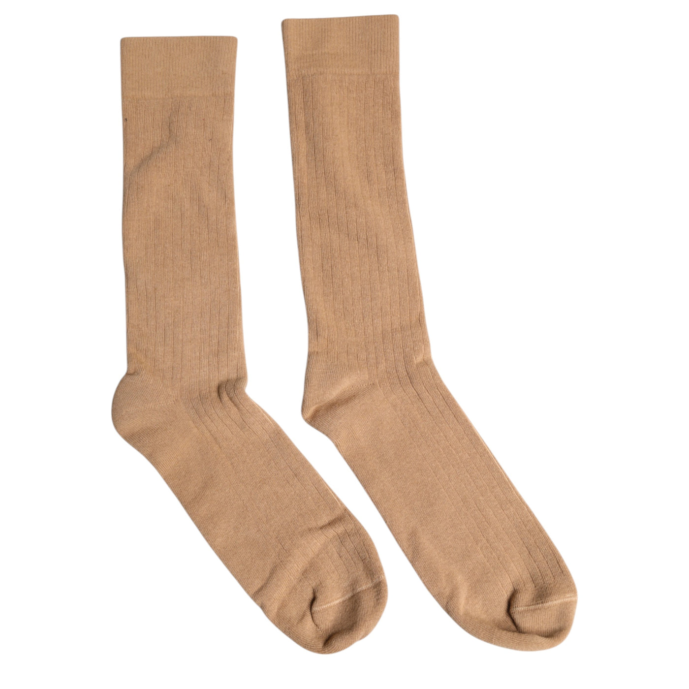 Chaussettes mi-mollet marron en coton uni Dolce &amp; Gabbana pour homme