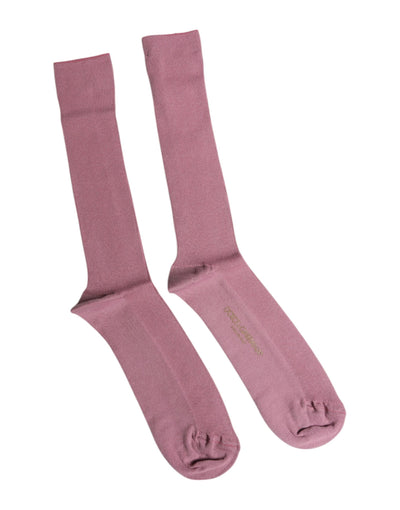 Chaussettes mi-mollet en coton rose Dolce &amp; Gabbana