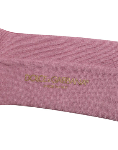 Chaussettes mi-mollet en coton rose Dolce &amp; Gabbana