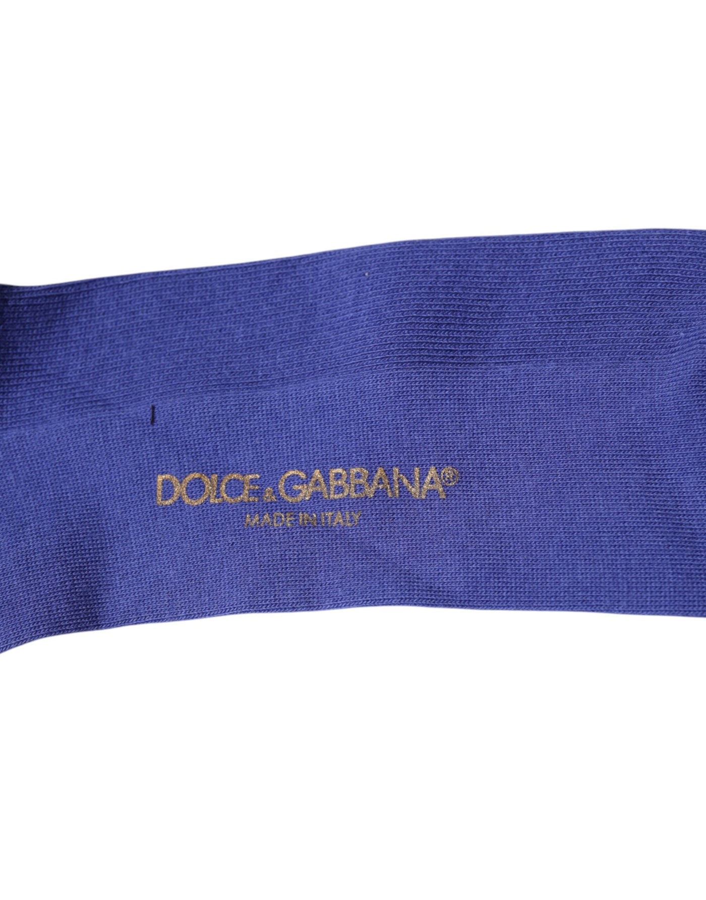 Chaussettes mi-mollet en coton violet avec logo Dolce &amp; Gabbana