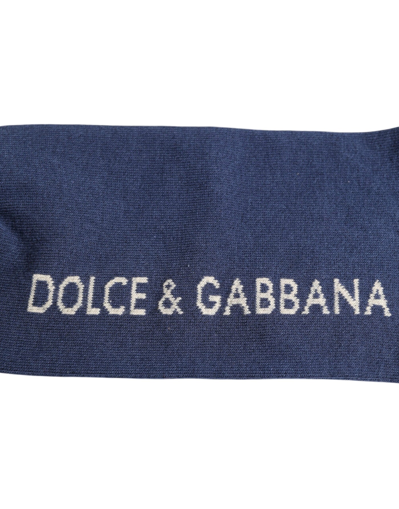 Chaussettes mi-mollet extensibles bleues Dolce &amp; Gabbana avec logo DG imprimé