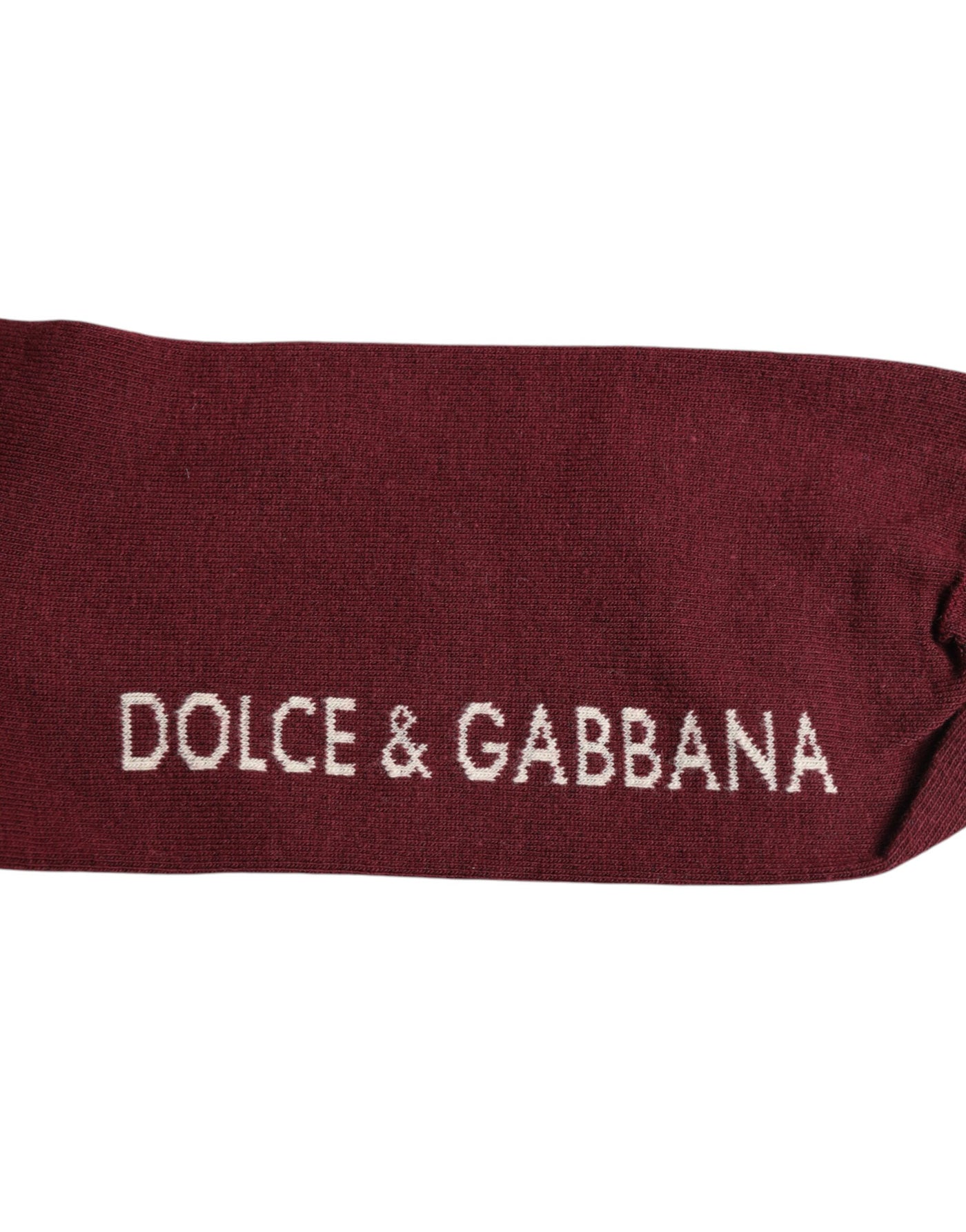 Chaussettes mi-mollet extensibles bordeaux Dolce &amp; Gabbana à imprimé logo