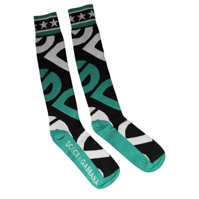 Chaussettes montantes en coton stretch multicolore Dolce &amp; Gabbana
