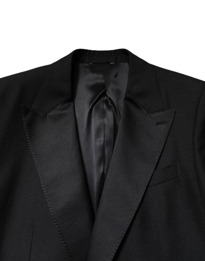 Blazer simple boutonnage en laine noire Dolce &amp; Gabbana