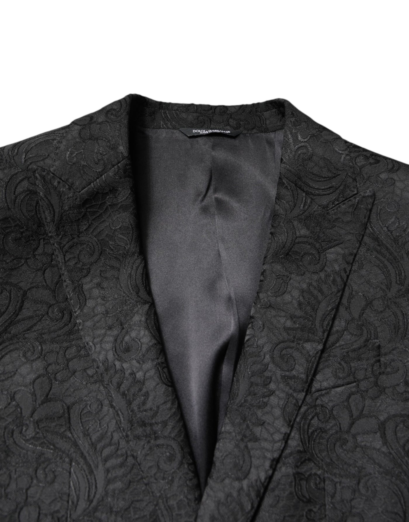Dolce &amp; Gabbana - Veste-manteau en jacquard floral noir