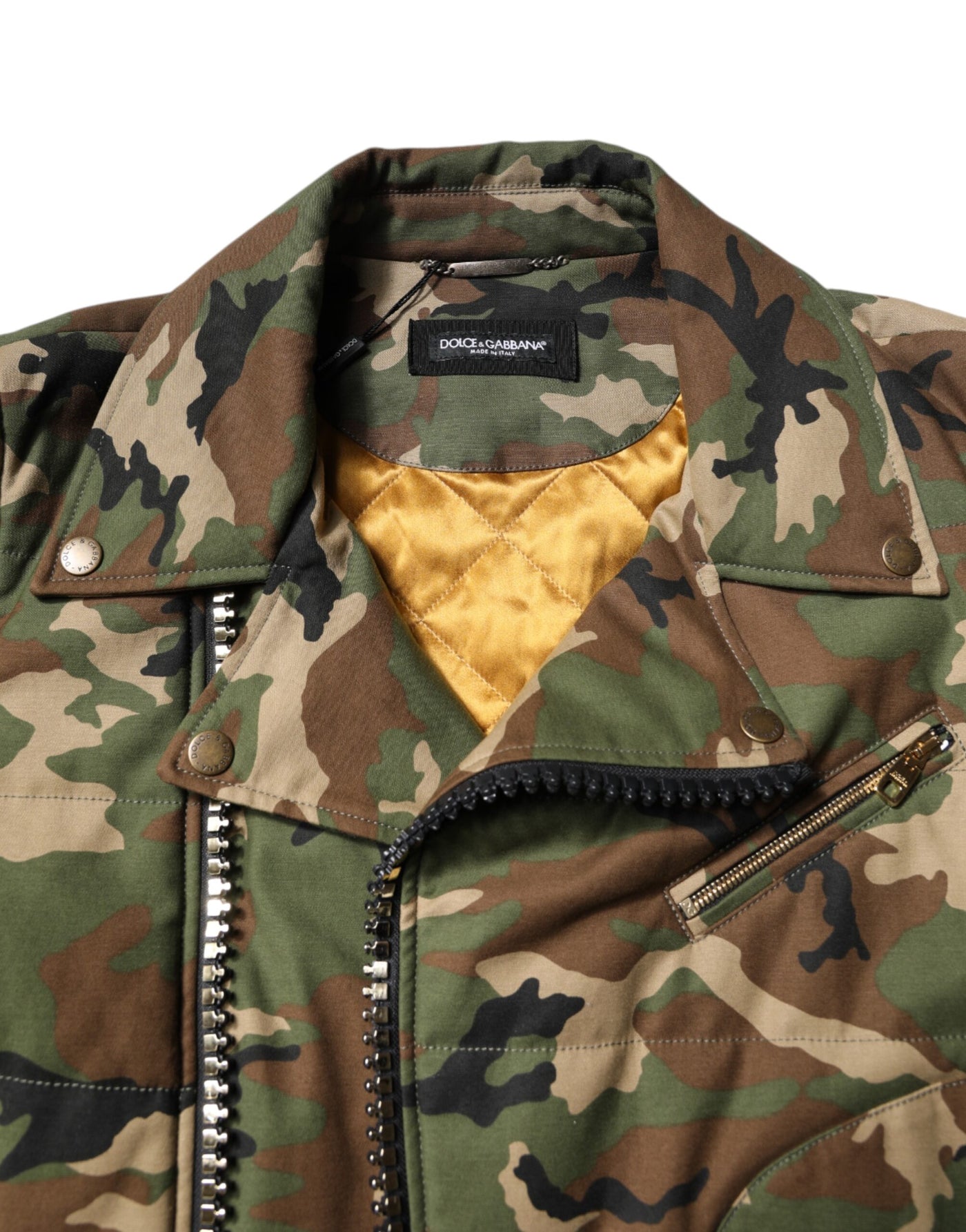 Veste motard en nylon camouflage multicolore Dolce &amp; Gabbana