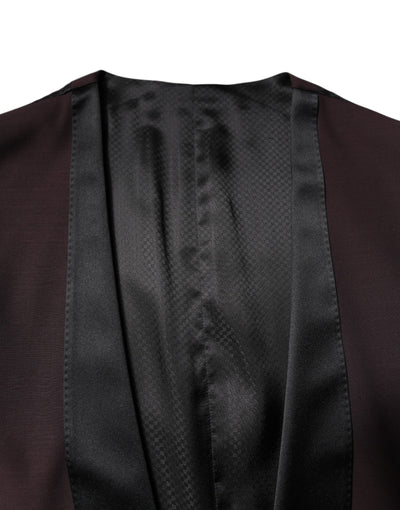 Dolce &amp; Gabbana Robe gilet en laine marron Gilet formel