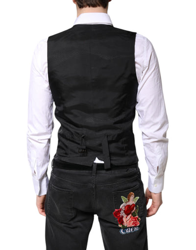 Robe gilet en laine noire Dolce &amp; Gabbana