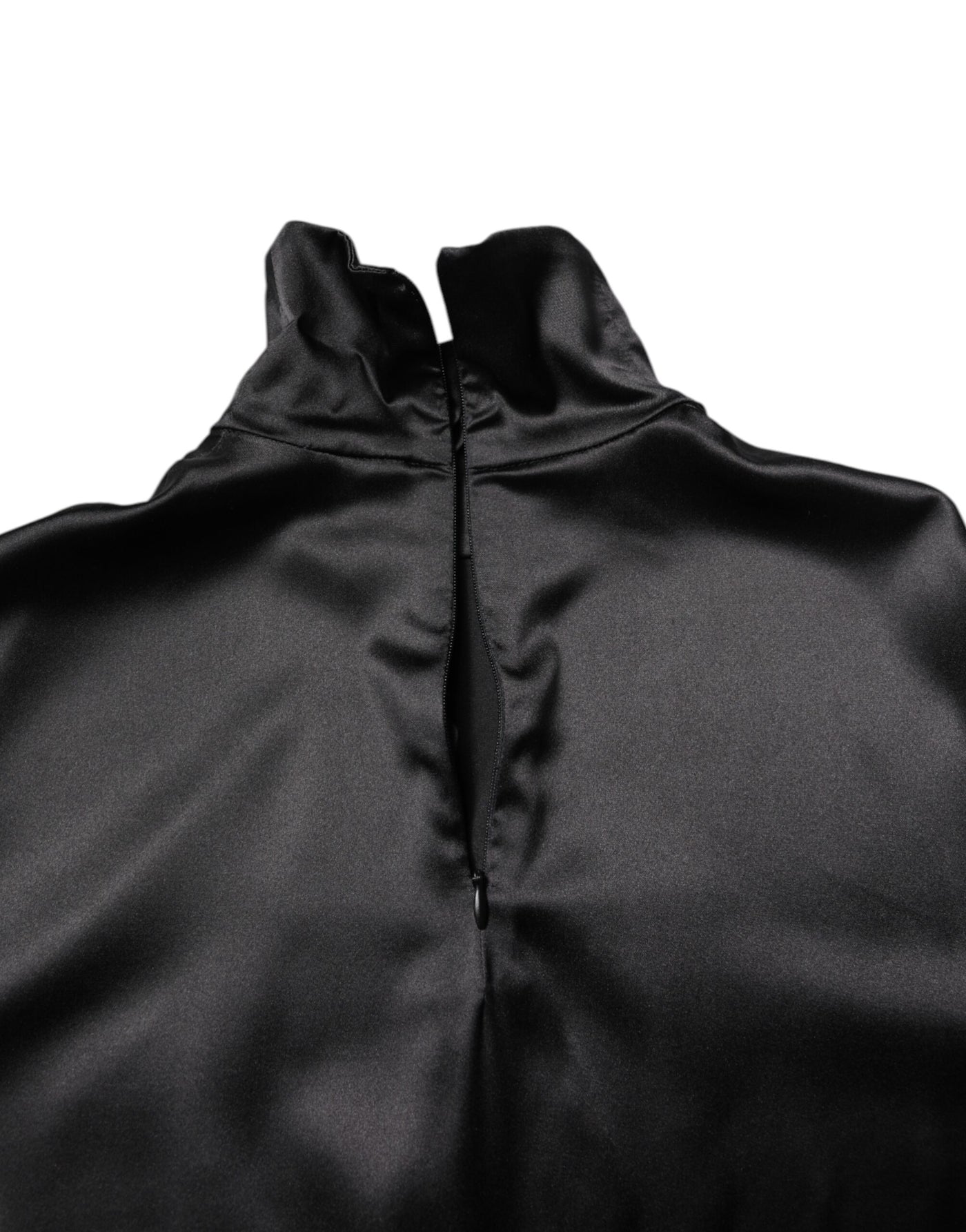 Pull col roulé en soie noire Dolce &amp; Gabbana pour homme