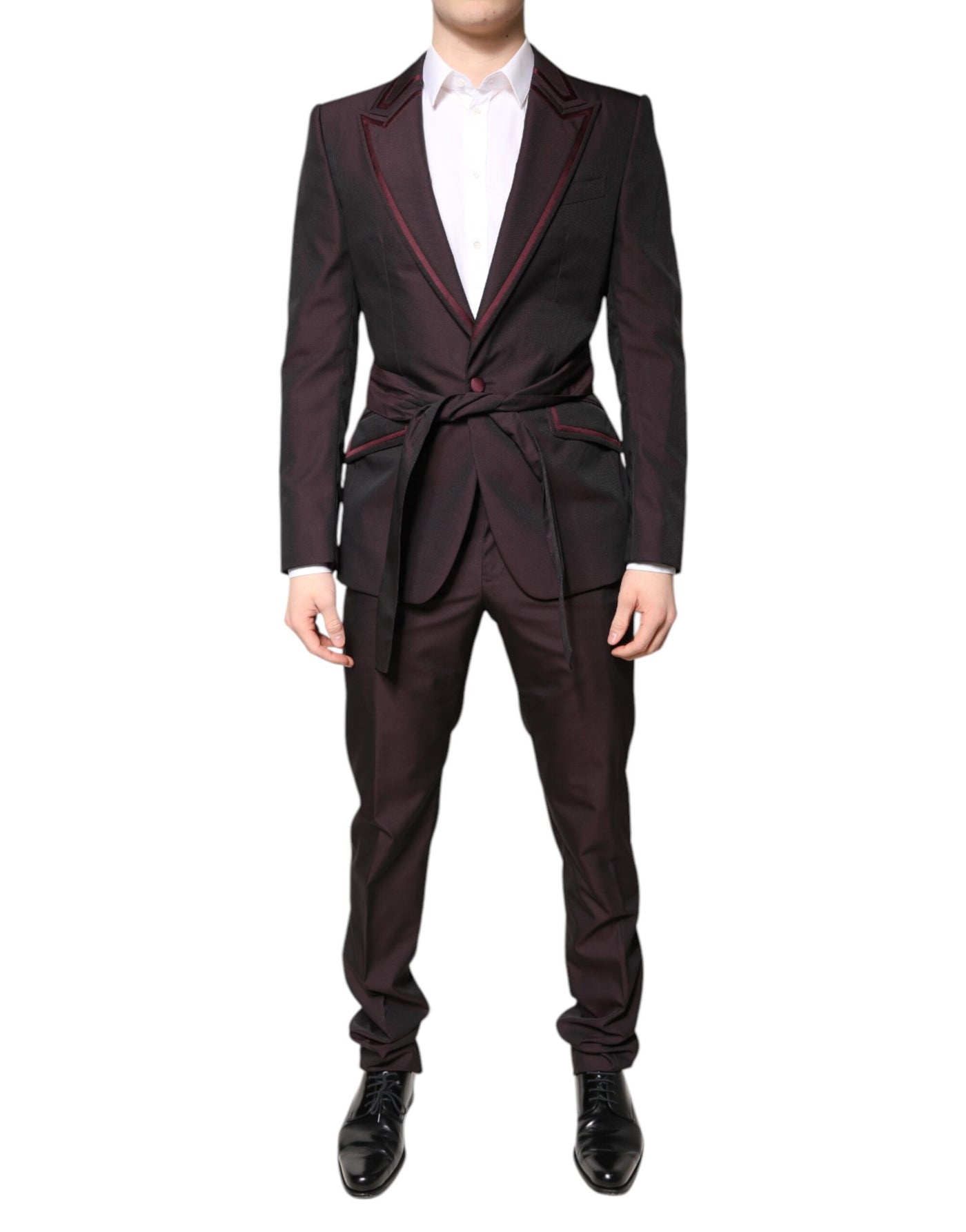 Costume formel 2 pièces marron à boutonnage simple Dolce &amp; Gabbana