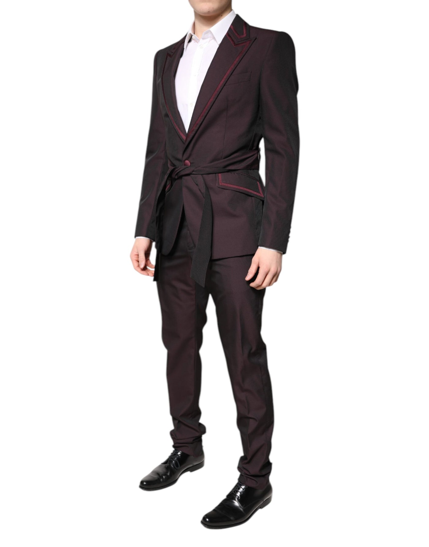 Costume formel 2 pièces marron à boutonnage simple Dolce &amp; Gabbana