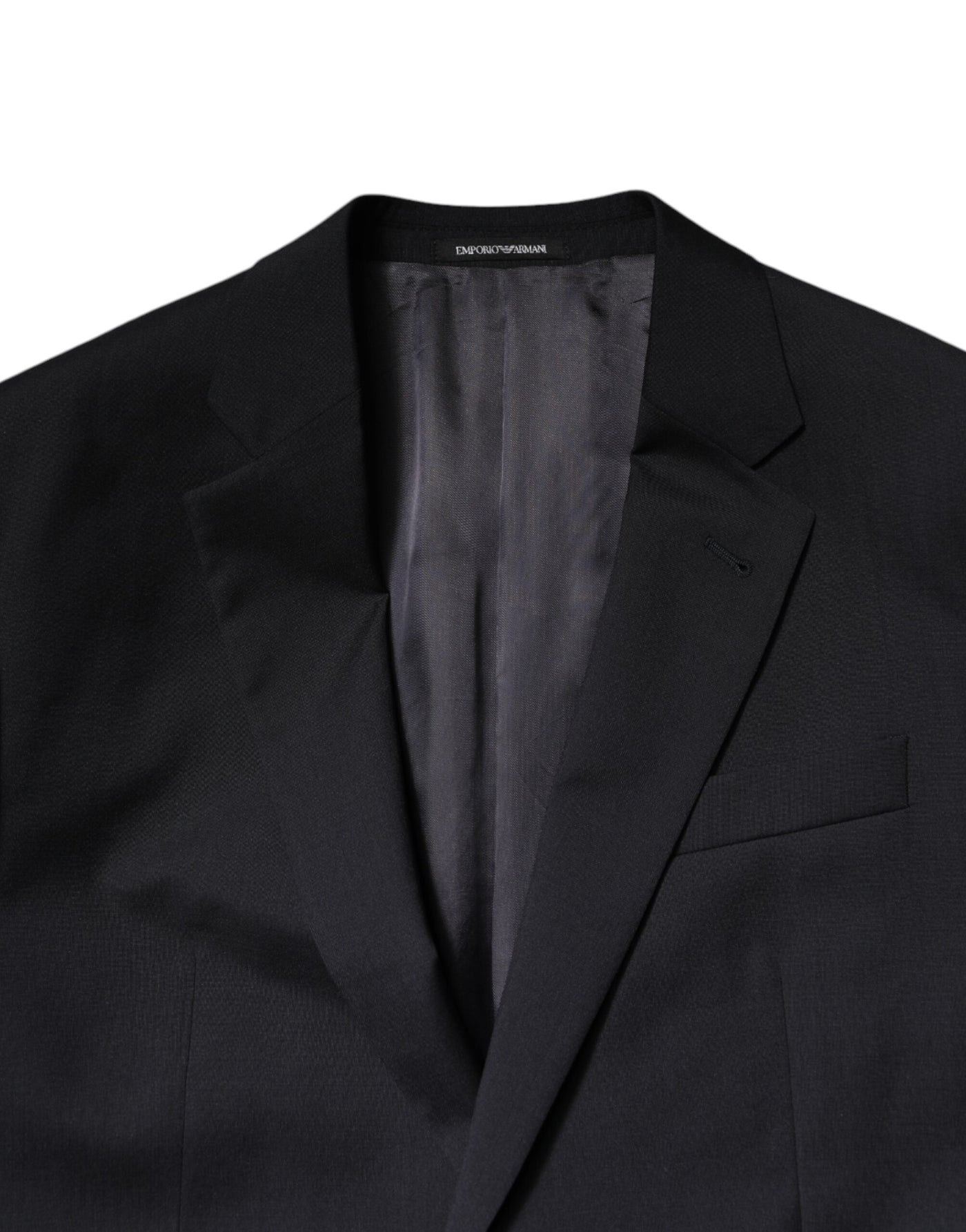 Costume deux pièces noir à simple boutonnage Emporio Armani