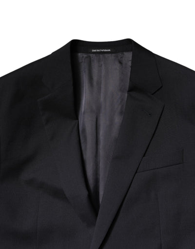 Costume deux pièces noir à simple boutonnage Emporio Armani